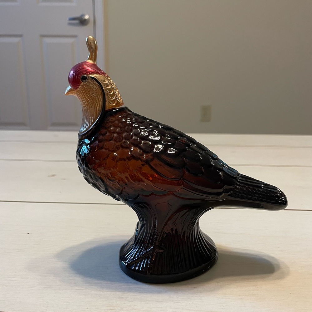 Avon Vintage 1970s quail shaped decanter originally w/Wild Country after shave